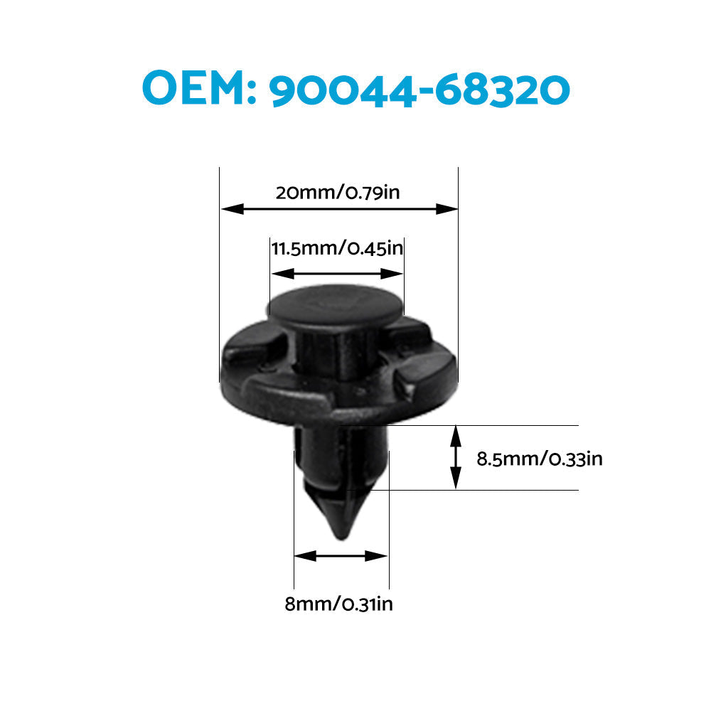 100PCS Panel Clip Lock Nut Splash Guard Push Rivet Suitable For Toyota Lexus