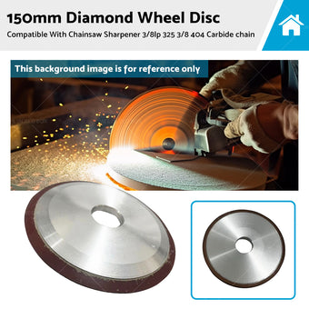 compare product 150mm Diamond Wheel Disc Suitable For Chainsaw Sharpener 3/8lp 325 3/8 404 Carbide chain