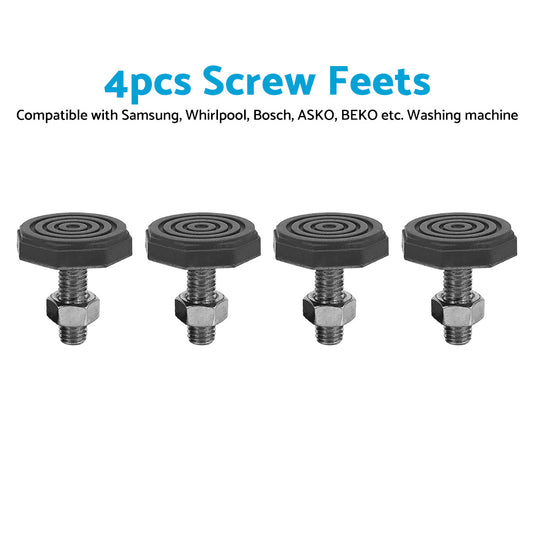 4 Universal Front Loader Washing Machine Screw Feet Leg M10 Suitable for Samsung