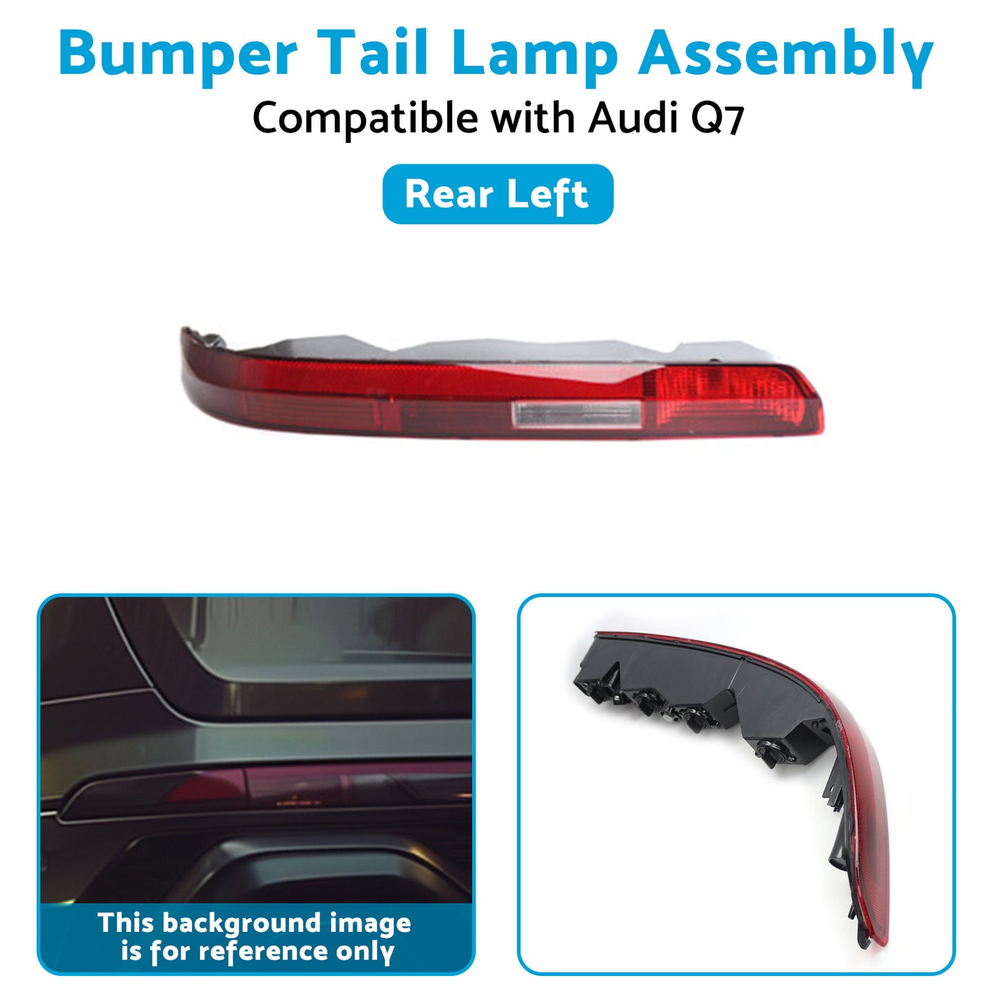 {{ Left Rear Bumper Tail Light Lamp Assembly 4M0945095 Suitable For Audi Q7 16-23 }} - Buy Car Parts Online at {{ Kaka Auto Parts }}.