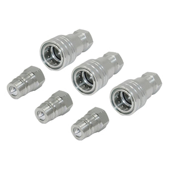 compare product 3 Sets 1 or 2 Inch BSP Hydraulic ISO Poppet Quick Release Couplings Suitable For Tractor