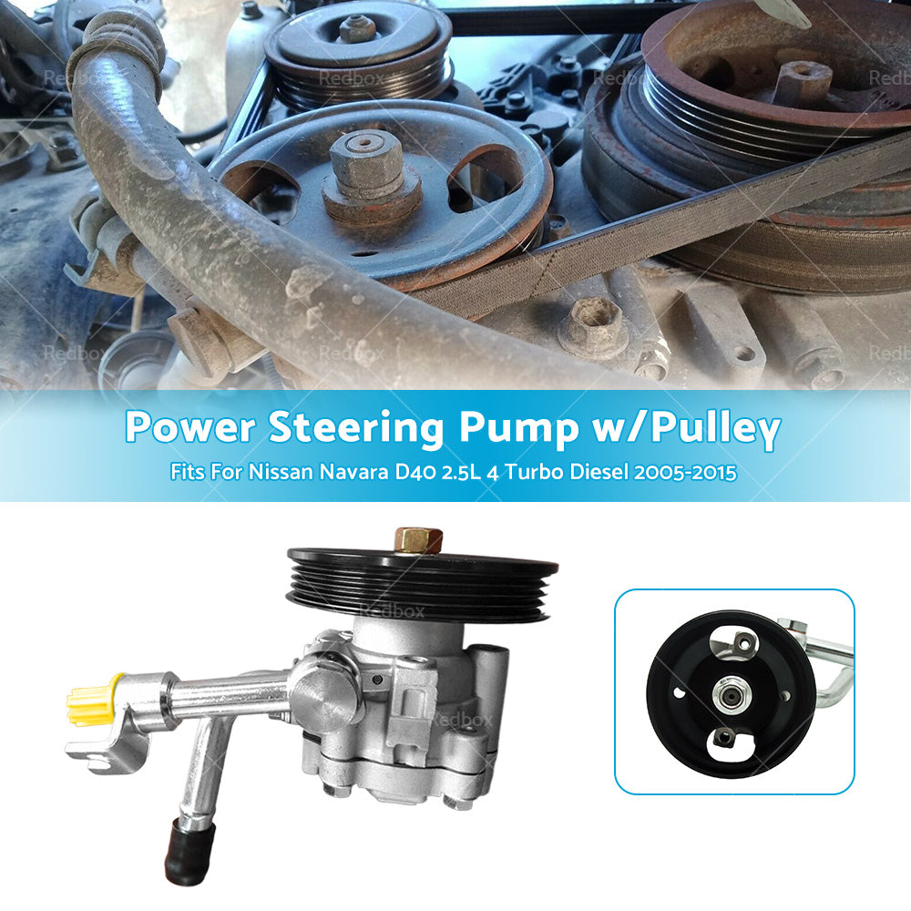 {{ Power Steering Pump w or Pulley Fit For Nissan Navara D40 2. 5 4cyl Diesel 2005-2015 }} - Buy Car Parts Online at {{ Kaka Auto Parts }}.