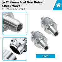 {{ 2x 3 8inch 10mm Inline Check Valve Fuel Petrol Diesel Gas Liquid One Way Non Return }} - Buy Car Parts Online at {{ Kaka Auto Parts }}.