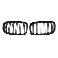 2x Front Grill Grille Gloss Black Suitable For BMW E70 X5 / E71 X6 2007-2013