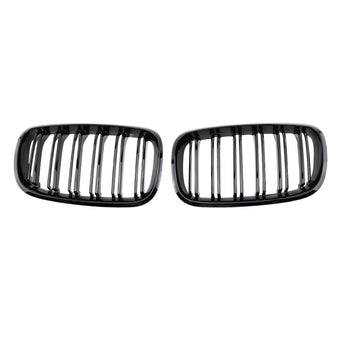compare product 2x Front Grill Grille Gloss Black Suitable For BMW E70 X5 / E71 X6 2007-2013