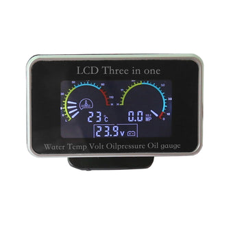 compare product 3in1 LCD Oil Pressure Gauge Monitor+Voltmeter+Water Temp Gauge 12V/24V Car Truck