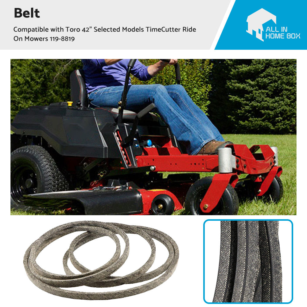 {{ Belt Suitable For Toro 42 inch  Selected Models TimeCutter Ride On Mowers 119-8819 }} - Buy Car Parts Online at {{ Kaka Auto Parts }}.