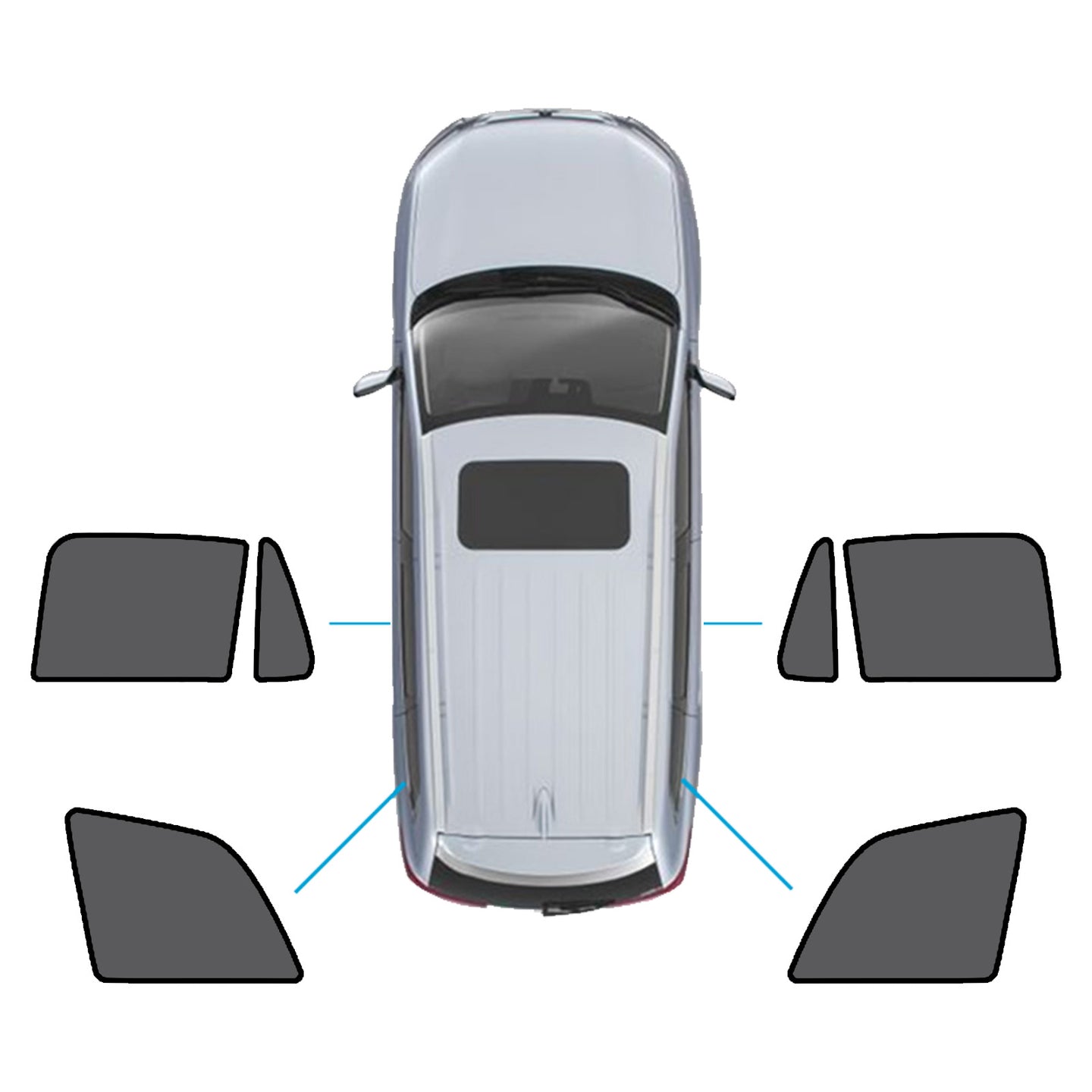 {{ Magnetic Mesh Sun Blind Shades Suitable for Volvo XC90 2015-Current On Front/Rear }} - Buy Car Parts Online at {{ Kaka Auto Parts }}.