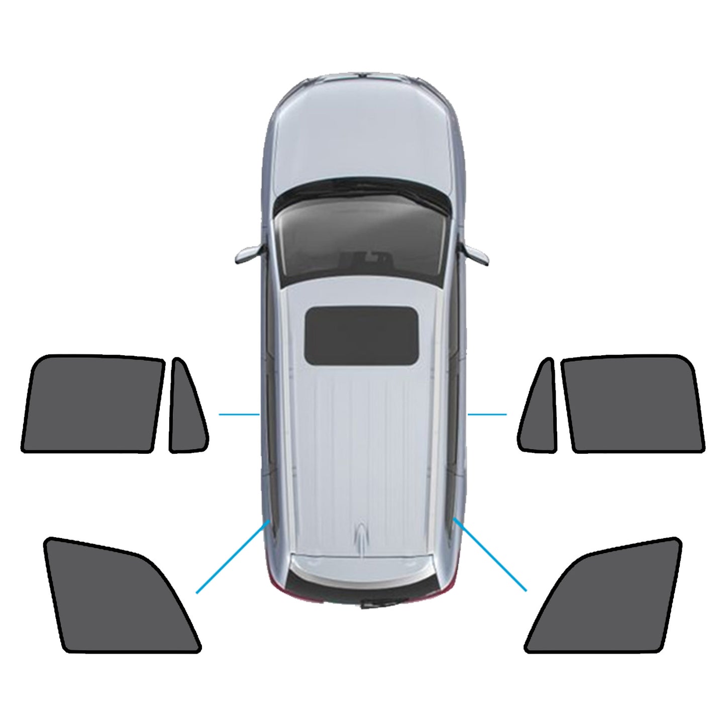 {{ Magnetic Mesh Sun Blind Shades Suitable for Volvo XC90 2015-Current On Front/Rear }} - Buy Car Parts Online at {{ Kaka Auto Parts }}.