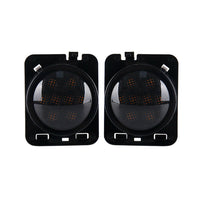 2x Front LED Side Marker Light Smoke Suitable For Jeep Wrangler JK 2007-2018