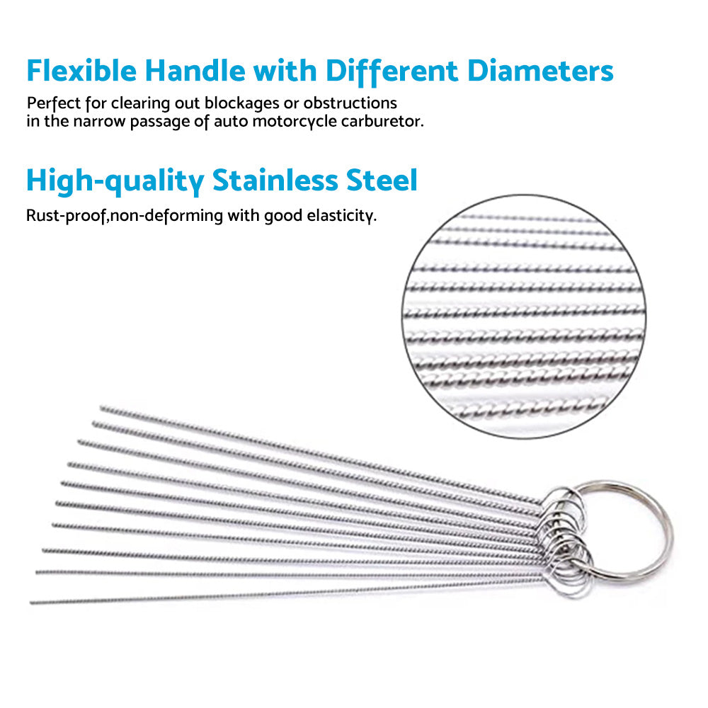 Carburetor Carb Jet Cleaning Tool Wire Brush Cleaner For Motorcycle ATV W  Brush