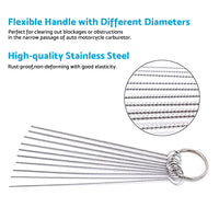 Carburetor Carb Jet Cleaning Tool Wire Brush Cleaner For Motorcycle ATV W  Brush