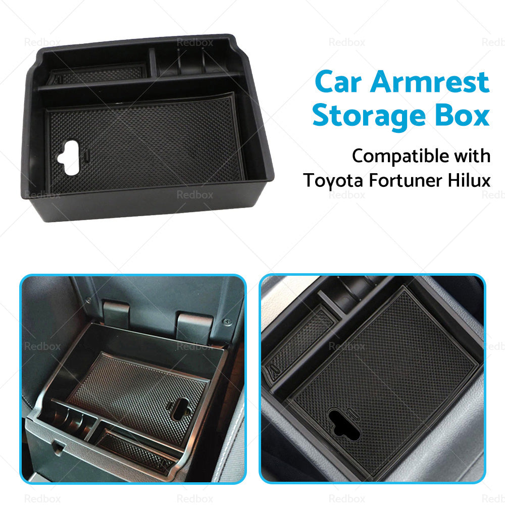 {{ Car Armrest Storage Center Console Tray Box Suitable For Toyota Fortuner Hilux }} - Buy Car Parts Online at {{ Kaka Auto Parts }}.
