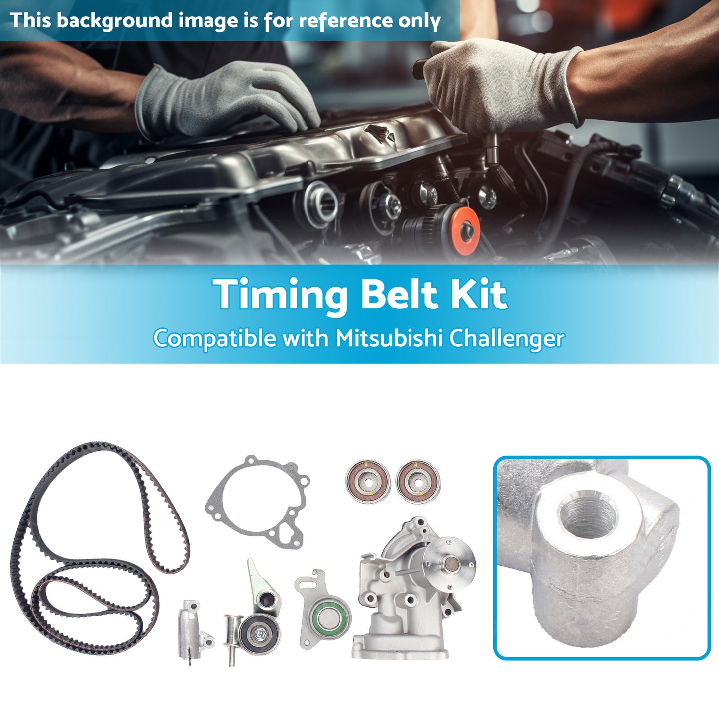 {{ Timing Belt Kit Suitable for 08-15 Mitsubishi Challenger Triton ML MN 4D56T 2. 5L }} - Buy Car Parts Online at {{ Kaka Auto Parts }}.