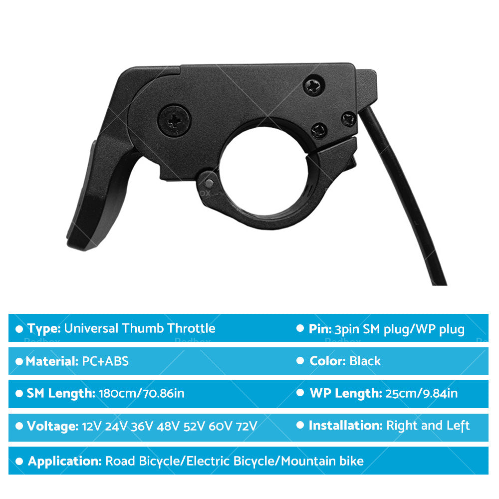 {{ Electric Bicycle EBike Left Right Universal Thumb Throttle Speed Control-24-72V }} - Buy Car Parts Online at {{ Kaka Auto Parts }}.