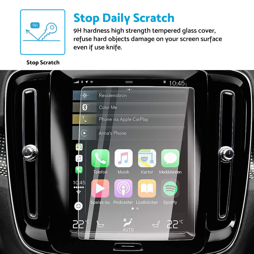 Touchscreen Protector Tempered Glass Film 9inch Suitable For Volvo XC40 2018-2022 Car Display Screen Protection
