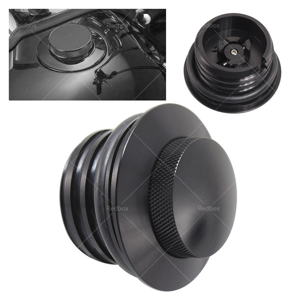 {{ Black Flush Gas Tank Cap Fuel Cover Fit For Harley Touring Sportster XL883 1200 }} - Buy Car Parts Online at {{ Kaka Auto Parts }}.