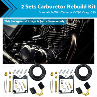 compare product 2 Sets Carburetor Rebuild Repair Kit Suitable For Yamaha XV750 Virago 1981-1983
