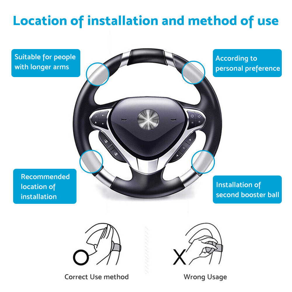 Steering Wheel Spinner Knob Suitable For Car & Truck – Booster Ball Handle Aid