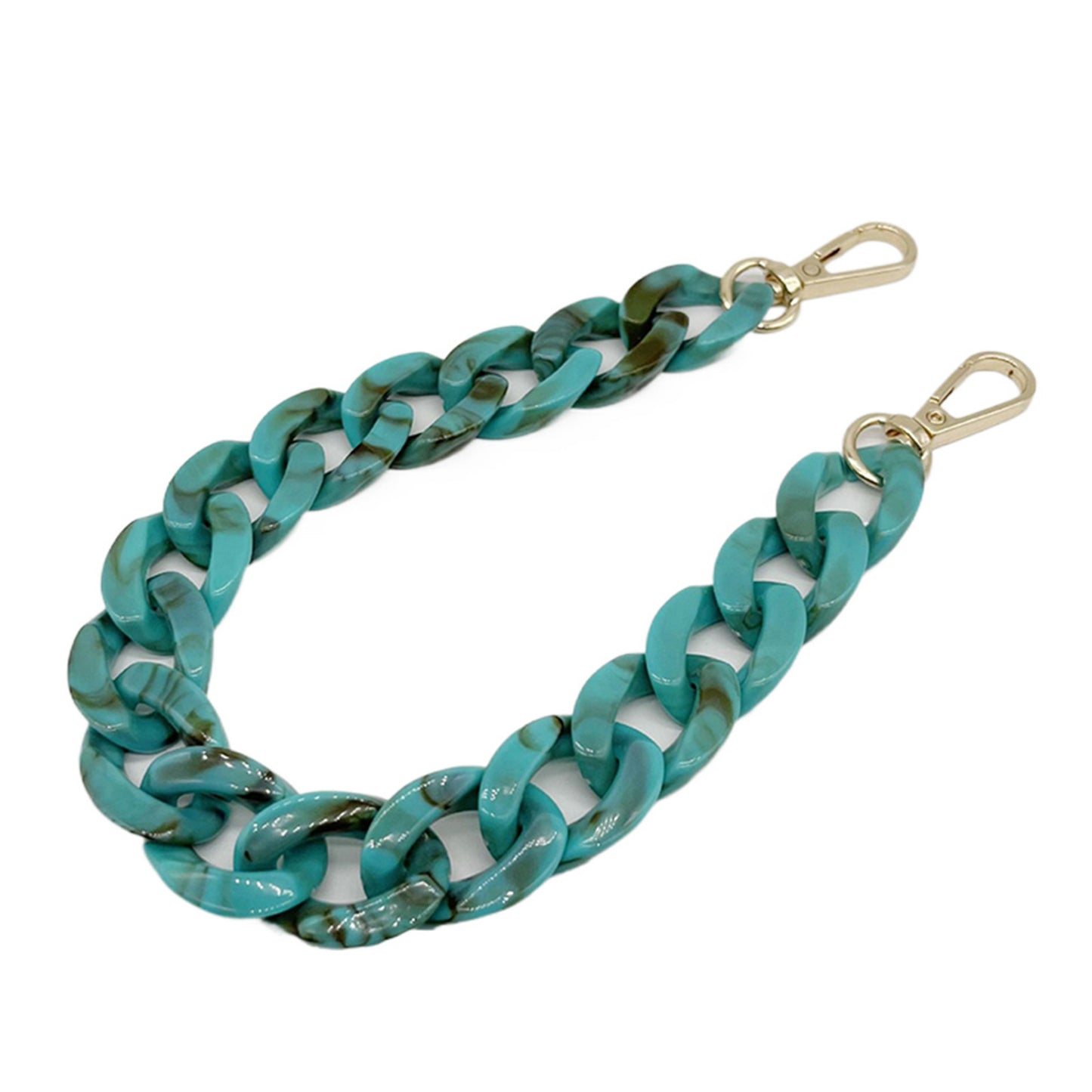 2PCS Resin Purse Chain Handle Acrylic Bag Strap Detachable Purse Clutches Handle