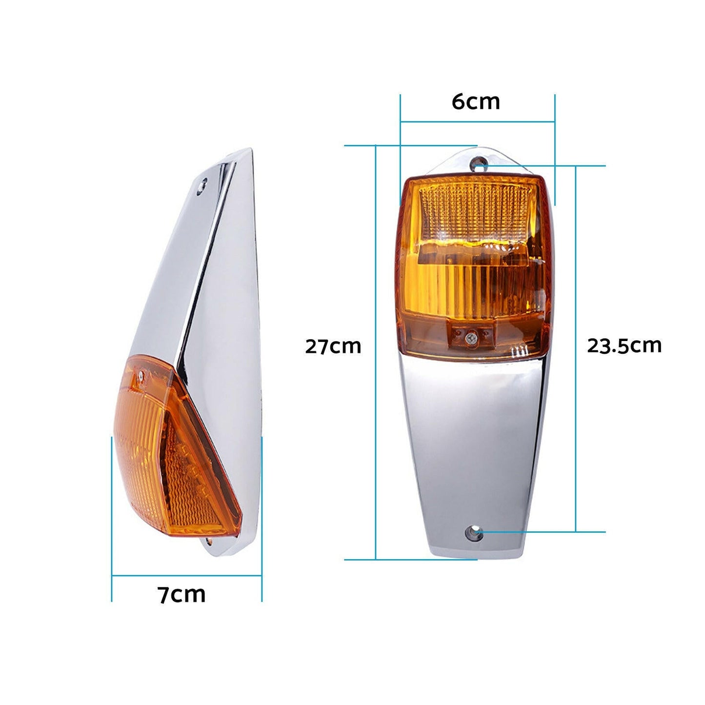 5x Roof Marker Lights 17 LED Clear Amber 12V Suitable For Truck Cab Top Running Light