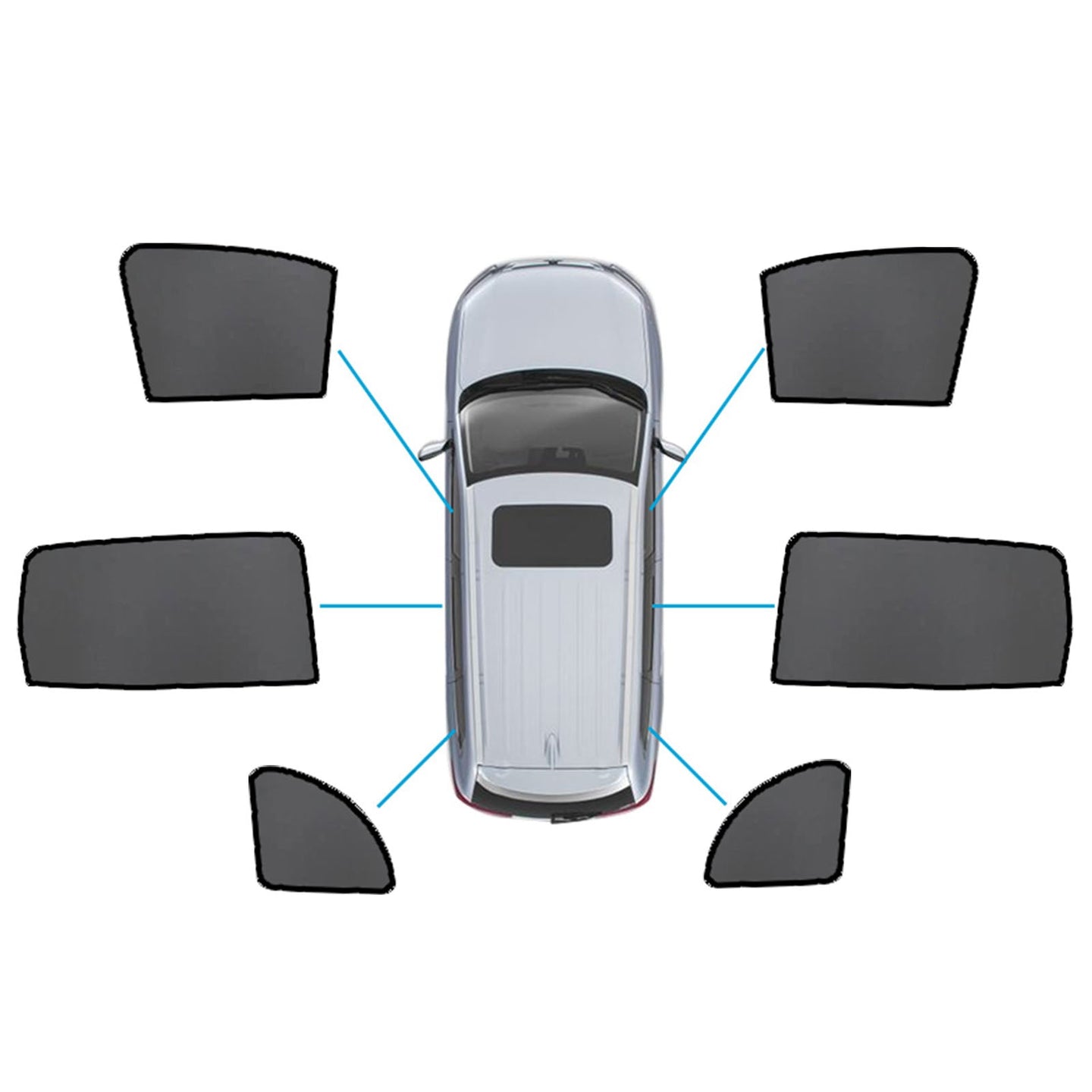 {{ Magnetic Sun Shades Suitable for Mercedes Benz GLB X247 20+  Windows Sun Blind }} - Buy Car Parts Online at {{ Kaka Auto Parts }}.