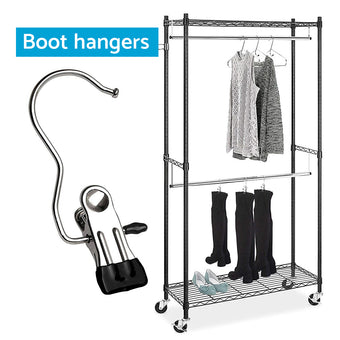 compare product 30PCS Single Clips Metal Hook Pins Scarf Belt Shoe Boots Hanger Portable Pegs