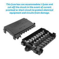 7-Way Multi Fuse Block Box Holder Suitable For Car Auto Battery 12-32V