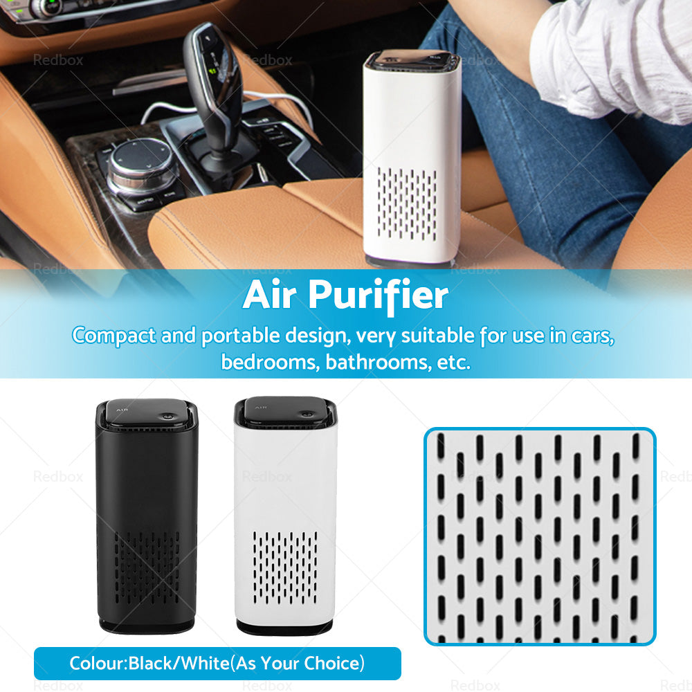 {{ USB Car Air Purifier HEPA Ionizer Portable Mini Car Room Air Cleaner Freshener }} - Buy Car Parts Online at {{ Kaka Auto Parts }}.