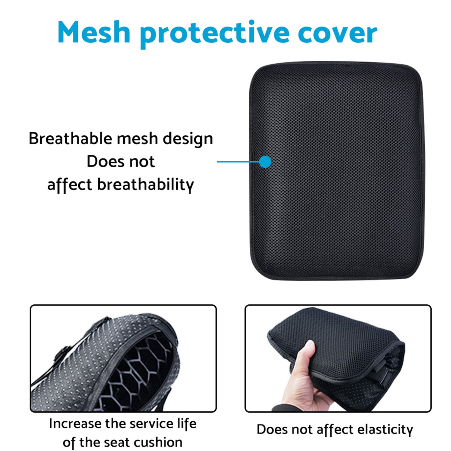 Motorcycle Seat Cushion Comfort Gel Pillow Pad Cover Motorbike Pressure Relief
