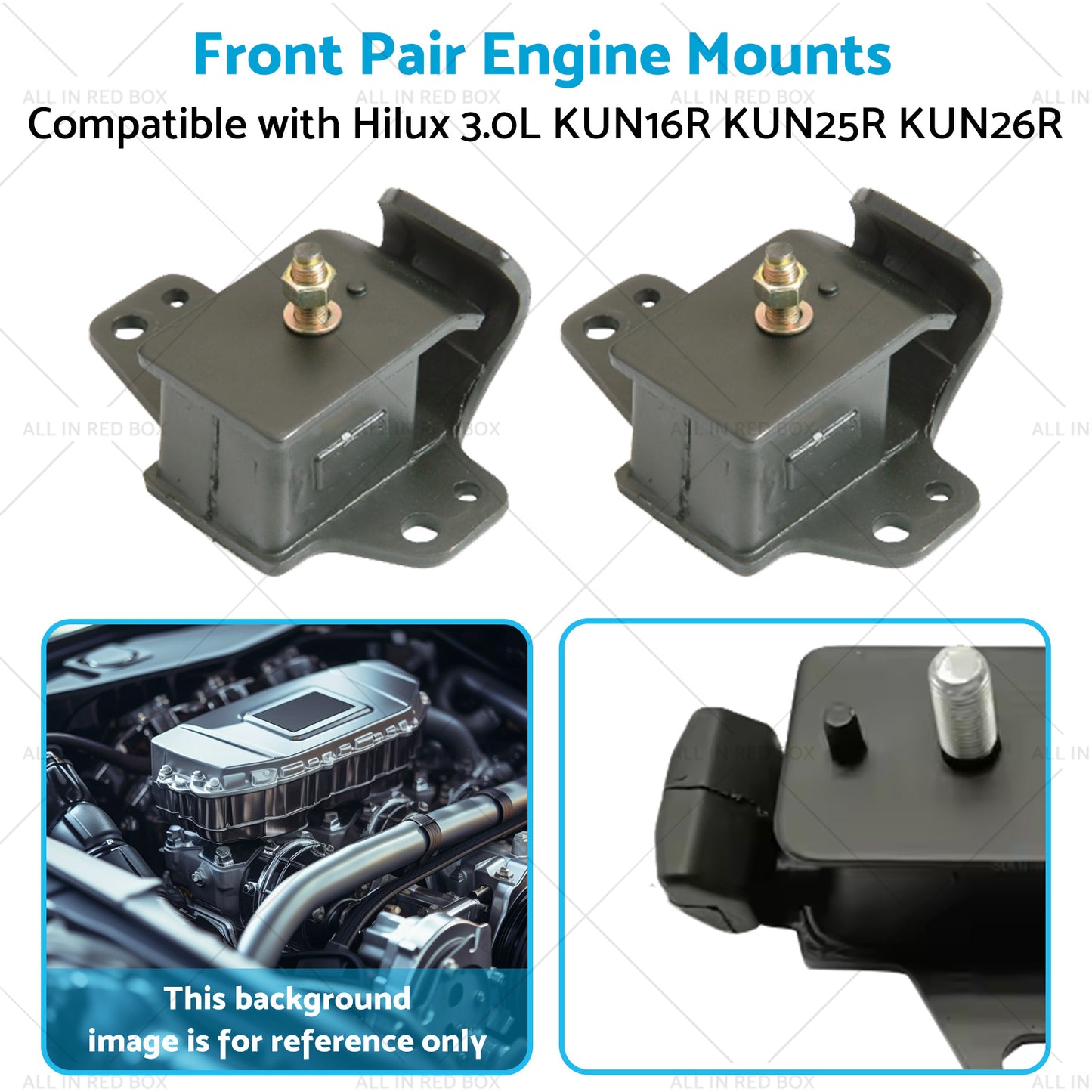 {{ Front Pair Engine Mounts Suitable for Hilux 3. 0L KUN26R KUN16R KUN25R 05-16 }} - Buy Car Parts Online at {{ Kaka Auto Parts }}.