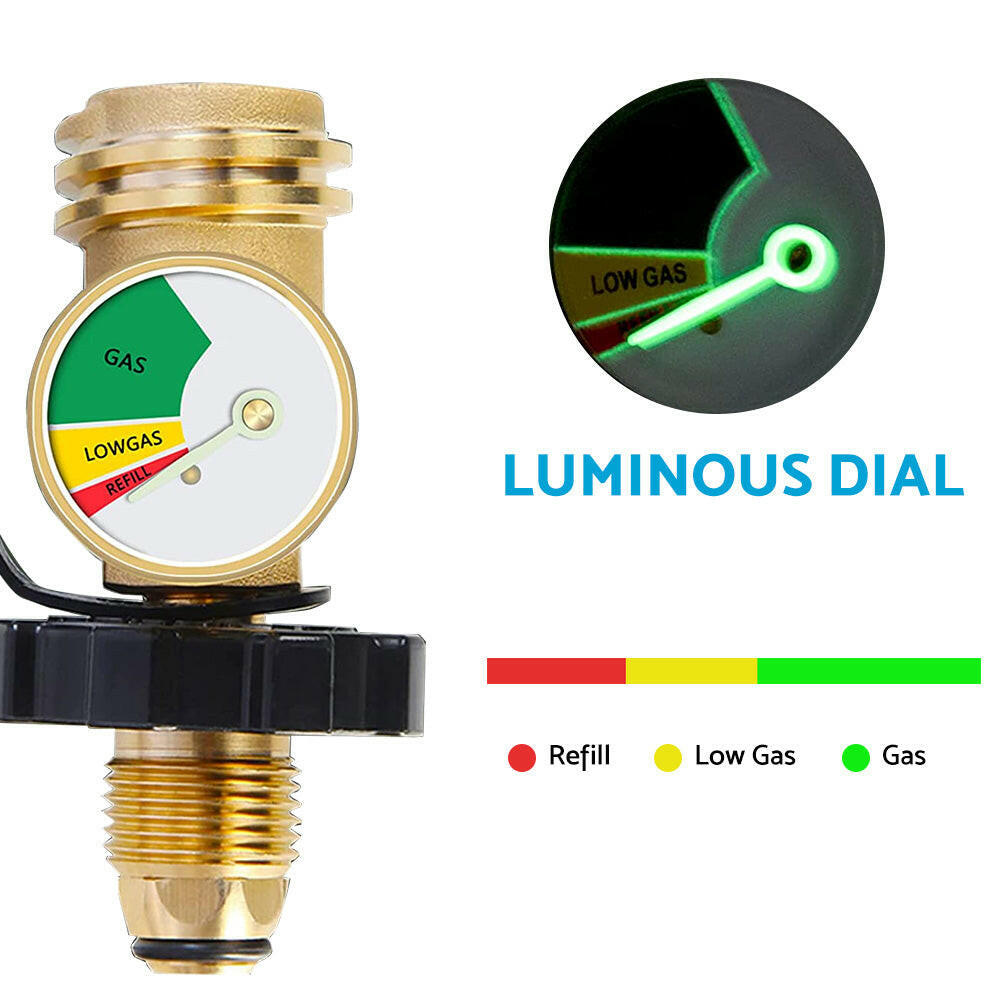 QCC Gas Pressure Gauge Level Indicator Suitable For Propane Gas Bottle Cylinder