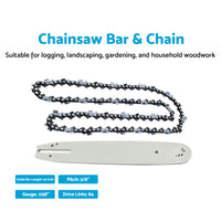 24'' Chainsaw Bar Chain Kit 3/8 .058 84DL Suitable For Husqvarna 61 160 162 180