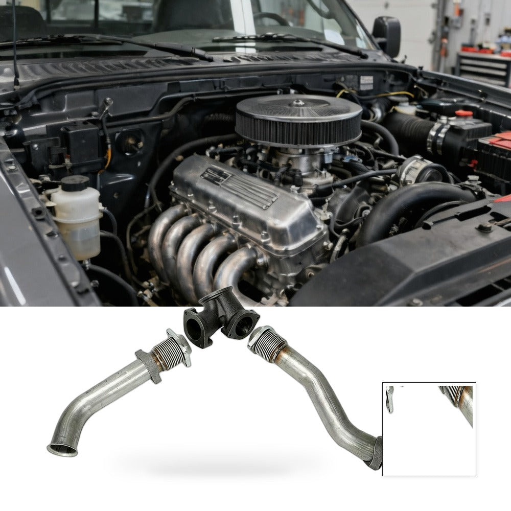 Exhaust Downpipe Suitable for Ford F-250 7.3L 99.5-03 Turbo Pedestal EBP Delete - BG1