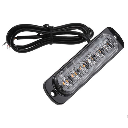 4x 6 LED Strobe Flash Light Emergency Warning Lamp Yellow Suitable For Car Truck