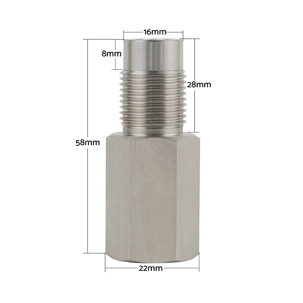 Oxygen O2 Sensor Spacer Adapter CEL Cleaner Mini Cat with Catalytic Converter