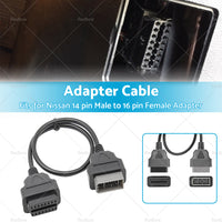 {{ For Nissan 14 Pin OBD1 to 16 Pin OBD2 Car Diagnostic Connector Adapter Cable }} - Buy Car Parts Online at {{ Kaka Auto Parts }}.