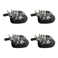 4x Chrome Power Operated Recessed Folding Whale Tail T-Lock Handle Suitable For Toolbox