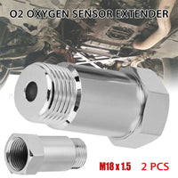 2x Oxygen Sensor Extender Spacer M18 x 1.5 Bung Adapter Suitable For OBD2 Vehicles