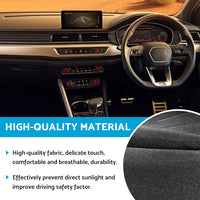 Non-Slip Dash Mat Dashboard Cover Black Suitable For Audi Q3 8U Series 2012-2018