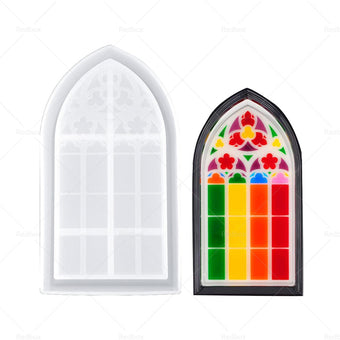 compare product Epoxy Resin Mold Church Window Silicone Dish Trinket Tray Jewelry Container