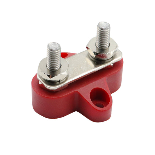 M6 Bus Bar Terminal Block Heavy Duty Red Dual Power Distribution Stud
