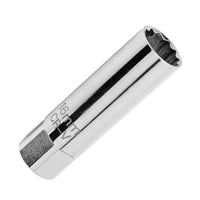 14mm and 16mm 12 Point Deep Thin Wall Spark Plug Socket 3/8 Inch Drive Suitable For Auto Car Removal