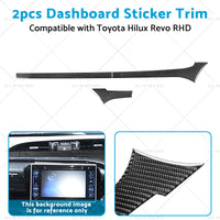 {{ Carbon Fiber Dashboard Sticker Trim Suitable For Toyota Hilux Revo 2015-2023 RHD }} - Buy Car Parts Online at {{ Kaka Auto Parts }}.