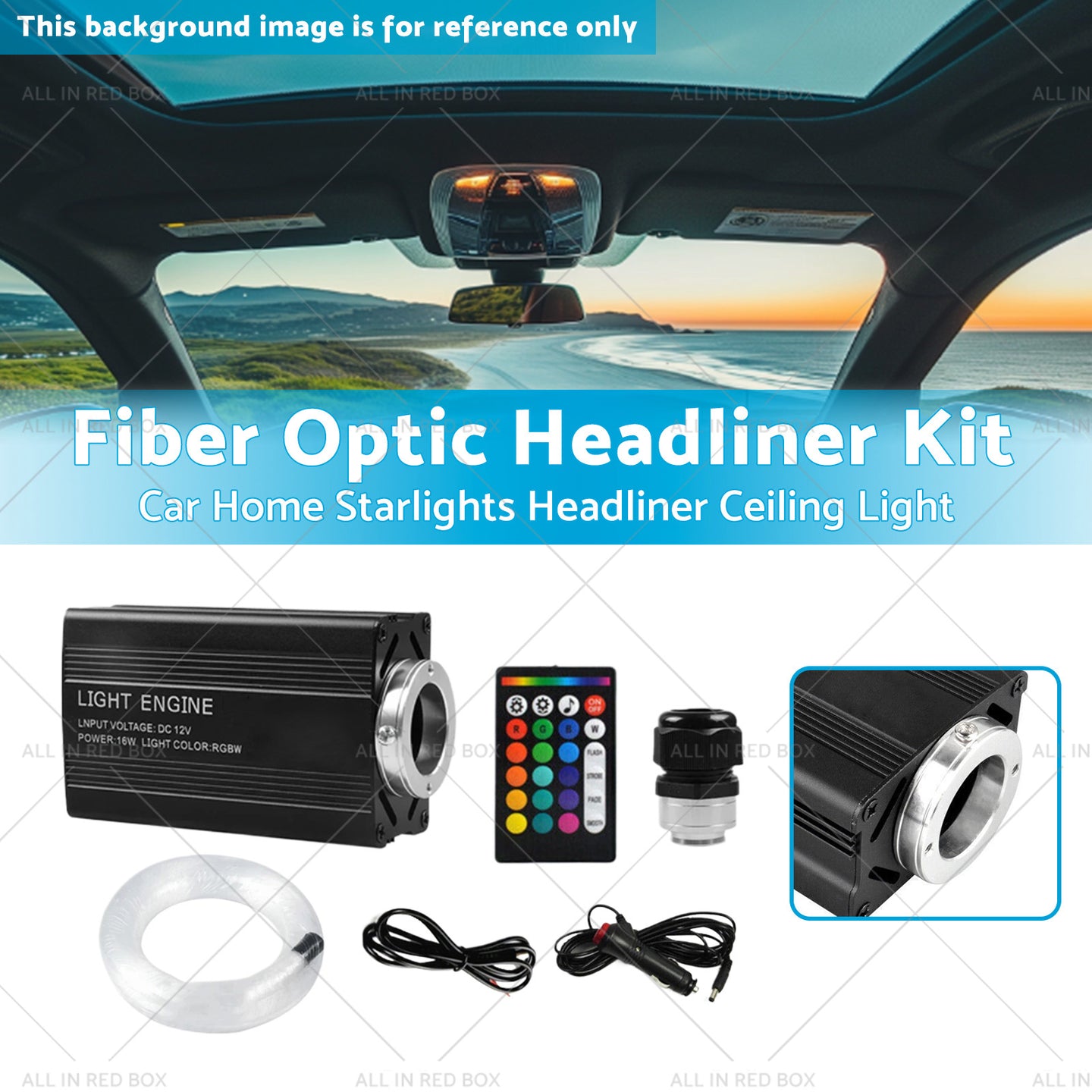 {{ 500PCS LED Fiber Optic Kit Car Home Starlights Headliner Ceiling Light w or Remote }} - Buy Car Parts Online at {{ Kaka Auto Parts }}.
