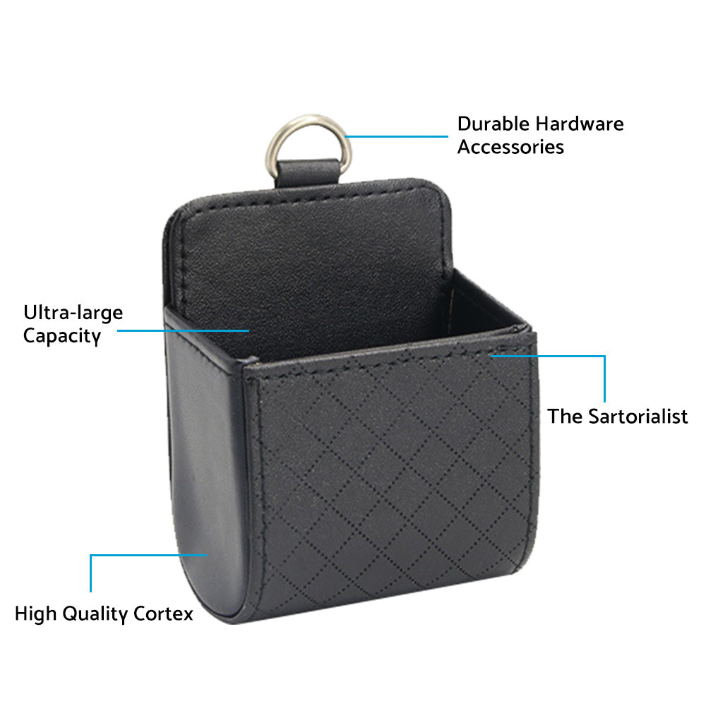 {{ Car Organizer Bag Air Outlet Dashboard Hanging Leather Car Mobile Phone Holder }} - Buy Car Parts Online at {{ Kaka Auto Parts }}.