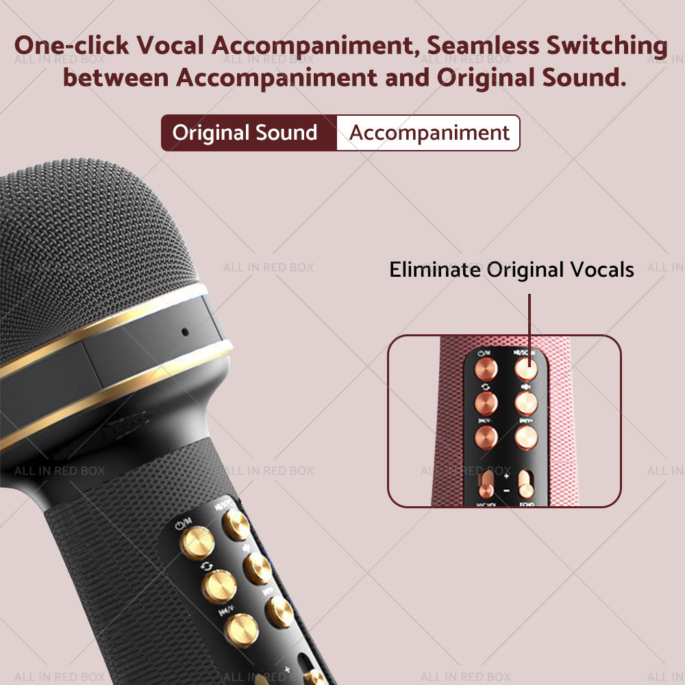 {{ Wireless Blue-tooth Portable Karaoke Microphone Speaker Mic USB Speaker Portable }} - Buy Car Parts Online at {{ Kaka Auto Parts }}.
