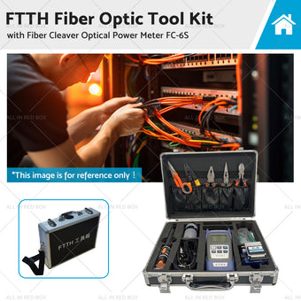 compare product FTTH Fiber Optic Tool Kit with Fiber Cleaver Optical Power Meter FC-6S