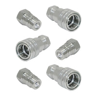 3 Sets 1 or 2 Inch BSP Hydraulic ISO Poppet Quick Release Couplings Suitable For Tractor
