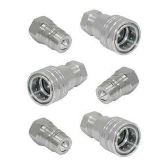 compare product 3 Sets 1 or 2 Inch BSP Hydraulic ISO Poppet Quick Release Couplings Suitable For Tractor
